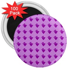 Punk Heart Violet 3  Magnets (100 Pack) by snowwhitegirl