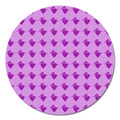 Punk Heart Violet Magnet 5  (round) by snowwhitegirl