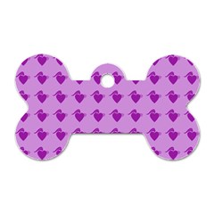 Punk Heart Violet Dog Tag Bone (two Sides) by snowwhitegirl