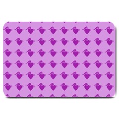 Punk Heart Violet Large Doormat  by snowwhitegirl