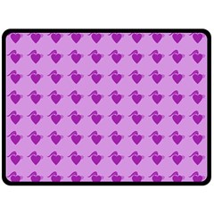 Punk Heart Violet Double Sided Fleece Blanket (large)  by snowwhitegirl