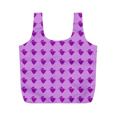 Punk Heart Violet Full Print Recycle Bags (m)  by snowwhitegirl