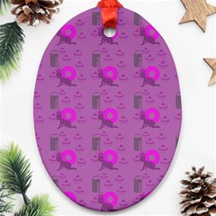 Punk Baby Violet Oval Ornament (two Sides) by snowwhitegirl