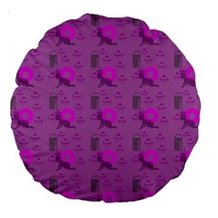 Punk Baby Violet Large 18  Premium Round Cushions by snowwhitegirl