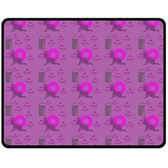 Punk Baby Violet Double Sided Fleece Blanket (medium)  by snowwhitegirl