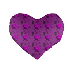 Punk Baby Violet Standard 16  Premium Flano Heart Shape Cushions by snowwhitegirl