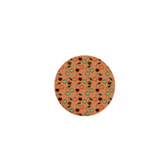 Peach Cherries 1  Mini Buttons