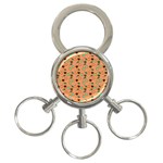 Peach Cherries 3-Ring Key Chains Front