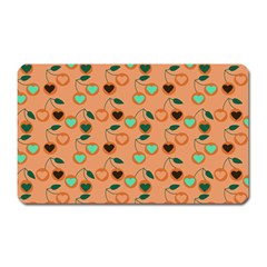 Peach Cherries Magnet (Rectangular)