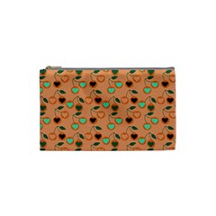 Peach Cherries Cosmetic Bag (Small)