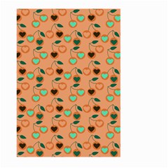 Peach Cherries Large Garden Flag (Two Sides)