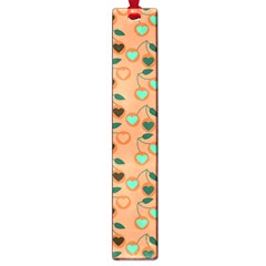 Peach Cherries Large Book Marks