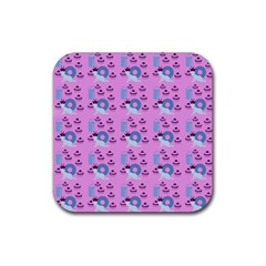 Punk Baby Pink Rubber Coaster (square)  by snowwhitegirl