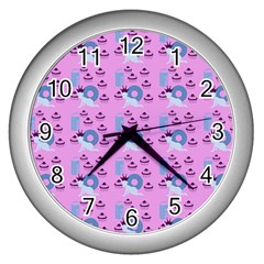 Punk Baby Pink Wall Clock (silver) by snowwhitegirl