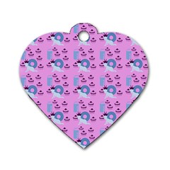 Punk Baby Pink Dog Tag Heart (two Sides) by snowwhitegirl