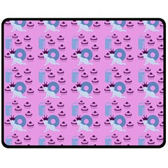 Punk Baby Pink Double Sided Fleece Blanket (medium)  by snowwhitegirl