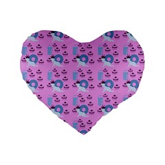 Punk Baby Pink Standard 16  Premium Flano Heart Shape Cushions by snowwhitegirl