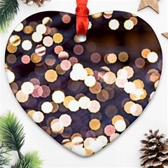 Bright Light Pattern Ornament (heart) by FunnyCow