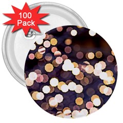 Bright Light Pattern 3  Buttons (100 Pack)  by FunnyCow