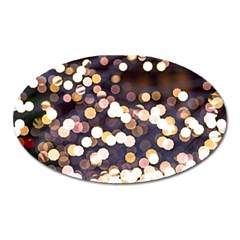 Bright Light Pattern Oval Magnet by FunnyCow