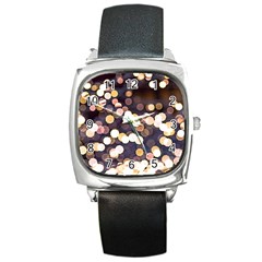 Bright Light Pattern Square Metal Watch by FunnyCow