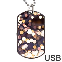 Bright Light Pattern Dog Tag Usb Flash (one Side) by FunnyCow