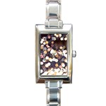 Bright Light Pattern Rectangle Italian Charm Watch Front