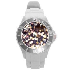 Bright Light Pattern Round Plastic Sport Watch (l)