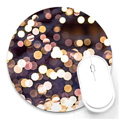 Bright Light Pattern Round Mousepads by FunnyCow