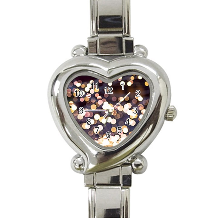 Bright Light Pattern Heart Italian Charm Watch