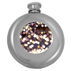 Bright Light Pattern Round Hip Flask (5 Oz) by FunnyCow