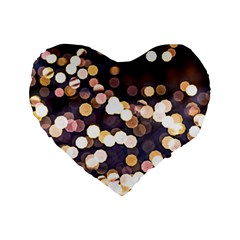 Bright Light Pattern Standard 16  Premium Flano Heart Shape Cushions by FunnyCow