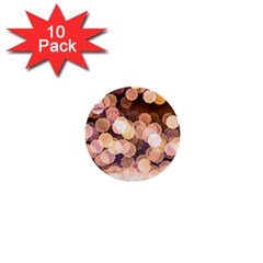 Warm Color Brown Light Pattern 1  Mini Buttons (10 Pack)  by FunnyCow