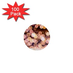 Warm Color Brown Light Pattern 1  Mini Buttons (100 Pack)  by FunnyCow