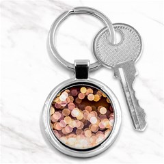 Warm Color Brown Light Pattern Key Chains (round)  by FunnyCow