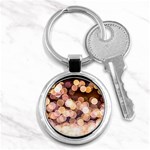 Warm Color Brown Light Pattern Key Chains (Round)  Front