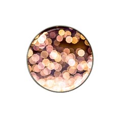 Warm Color Brown Light Pattern Hat Clip Ball Marker by FunnyCow