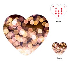 Warm Color Brown Light Pattern Playing Cards (heart)  by FunnyCow