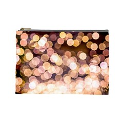 Warm Color Brown Light Pattern Cosmetic Bag (large) by FunnyCow