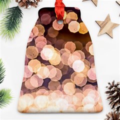 Warm Color Brown Light Pattern Bell Ornament (two Sides) by FunnyCow