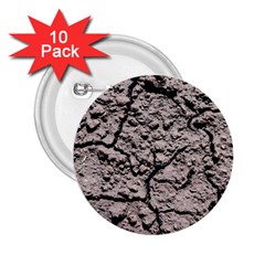 Earth  Dark Soil With Cracks 2 25  Buttons (10 Pack)  by FunnyCow