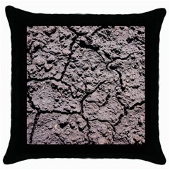 Earth  Dark Soil With Cracks Throw Pillow Case (black) by FunnyCow