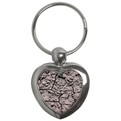 Earth  Dark Soil With Cracks Key Chains (heart)  by FunnyCow