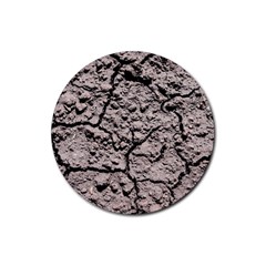 Earth  Dark Soil With Cracks Rubber Coaster (round)  by FunnyCow