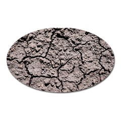 Earth  Dark Soil With Cracks Oval Magnet by FunnyCow