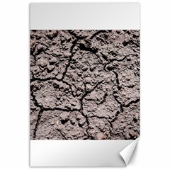 Earth  Dark Soil With Cracks Canvas 24  X 36  by FunnyCow