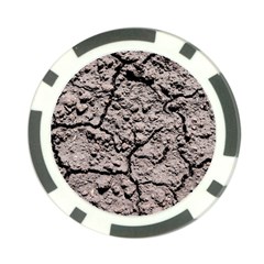 Earth  Dark Soil With Cracks Poker Chip Card Guard by FunnyCow