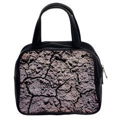 Earth  Dark Soil With Cracks Classic Handbags (2 Sides) by FunnyCow