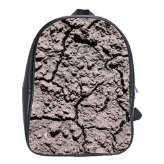 Earth  Dark Soil With Cracks School Bag (large) by FunnyCow