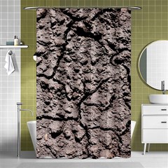 Earth  Dark Soil With Cracks Shower Curtain 48  X 72  (small)  by FunnyCow